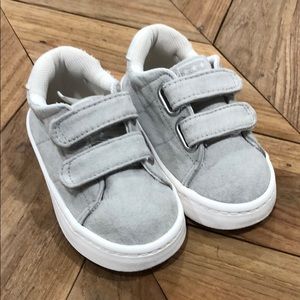 Gray suede sneakers size  4/5